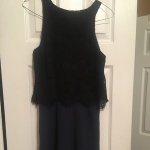 Charter Henry Blue and Black Lace top Dress
